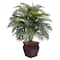 3.16ft. Areca Plant with Decorative Red Planter